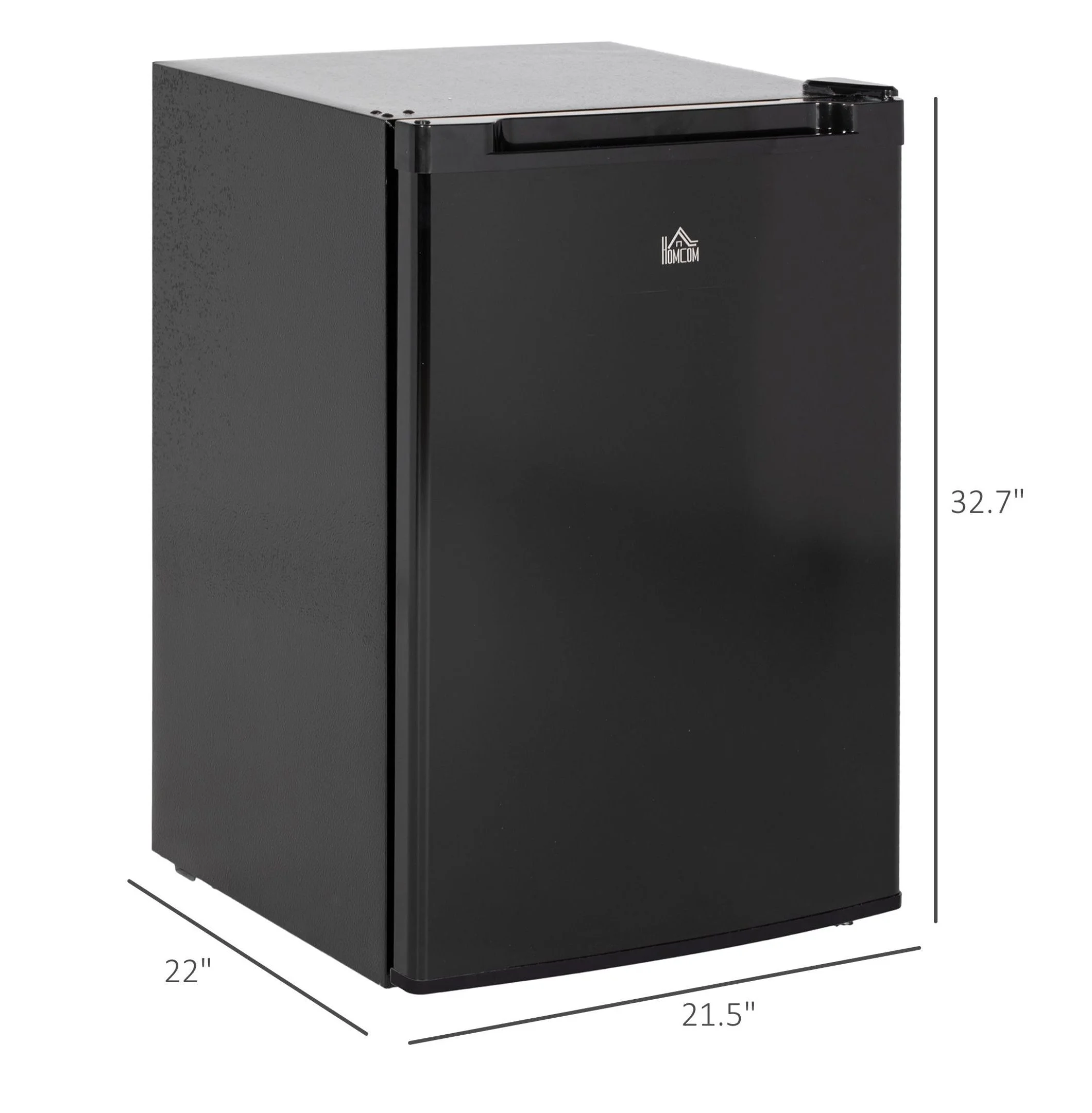 3 Cu Ft Small Upright Freezer Black Adjustable Thermostat Reversible Door for Apartments