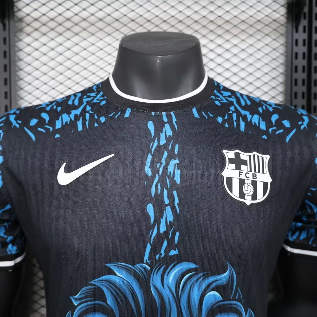 2024/2025 Player Version Barcelona Blue-Black Lion Special Edition Football Shirt 1:1 Thai Quality