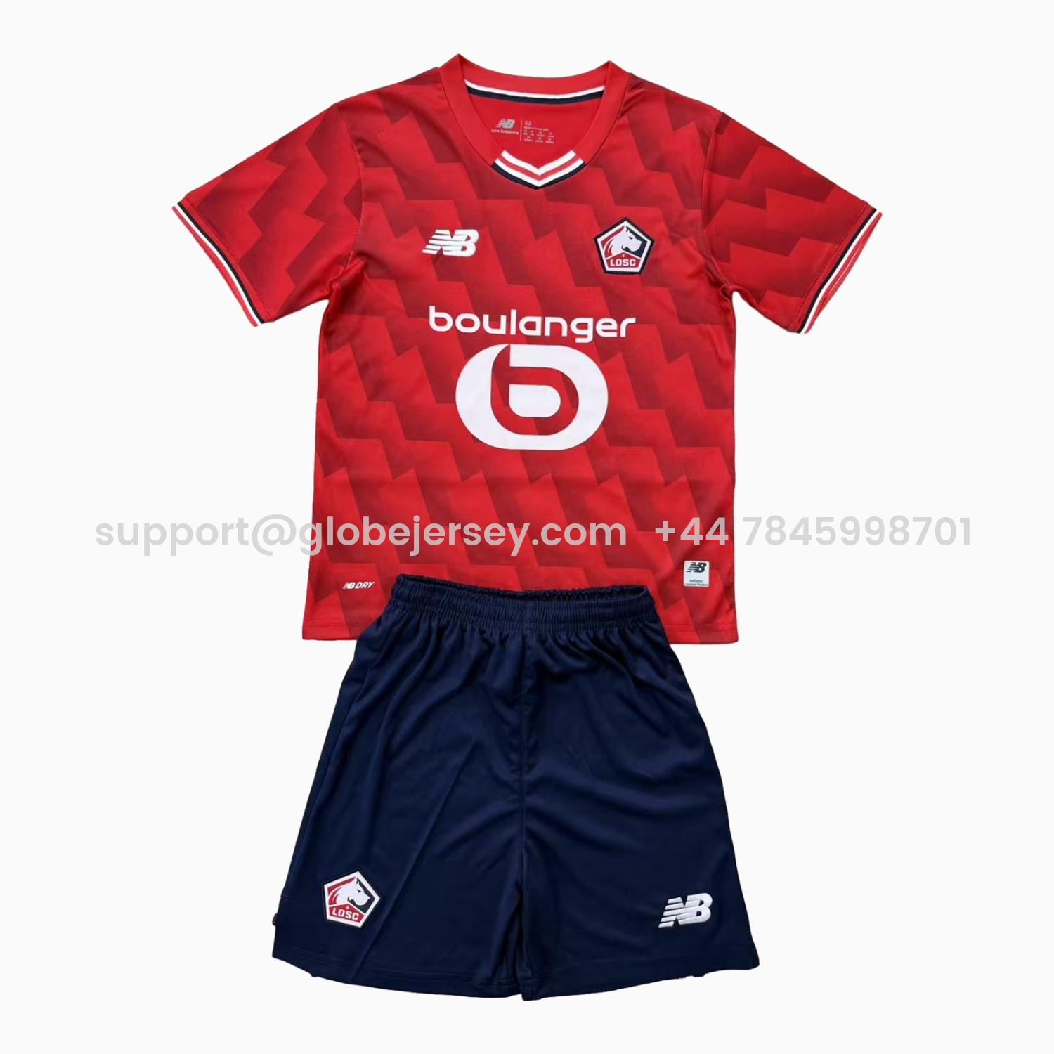 Lille 25-26 Home Men's Adult Jersey Set - Fans Version