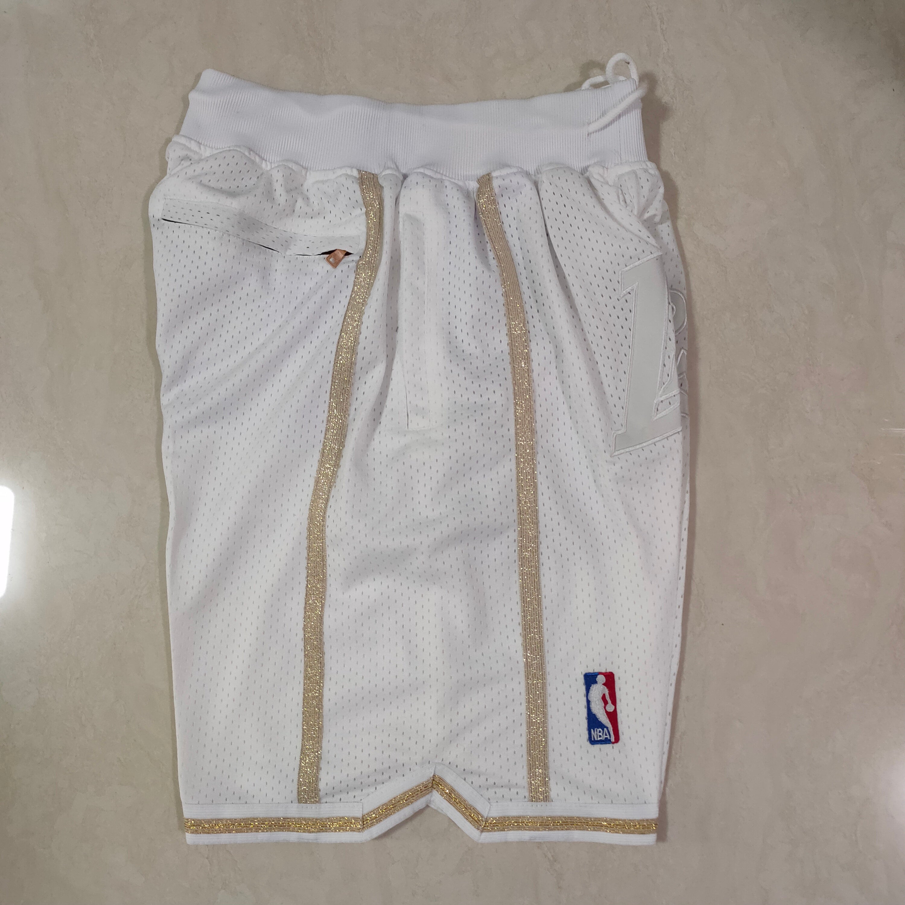 Los Angeles Lakers MⅤP white pocket pants