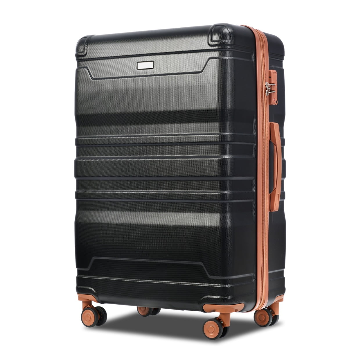 Luggage Sets New Model Expandable ABS Hardshell 3pcs Clearance Luggage Hardside Lightweight Durable Suitcase sets Spinner Wheels Suitcase with TSA Lock 20''24''28''(blue and brown)