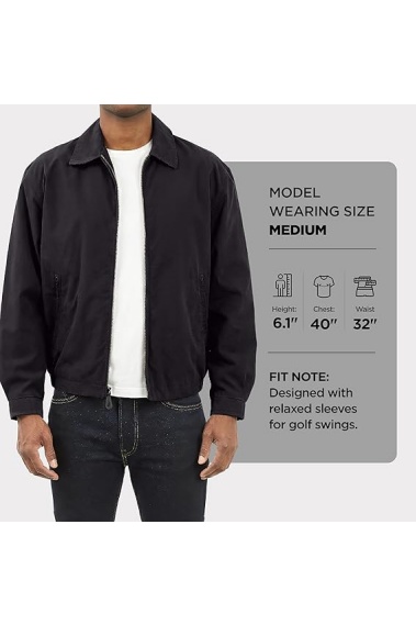 Men's Auburn Zip-Front Golf Jacket