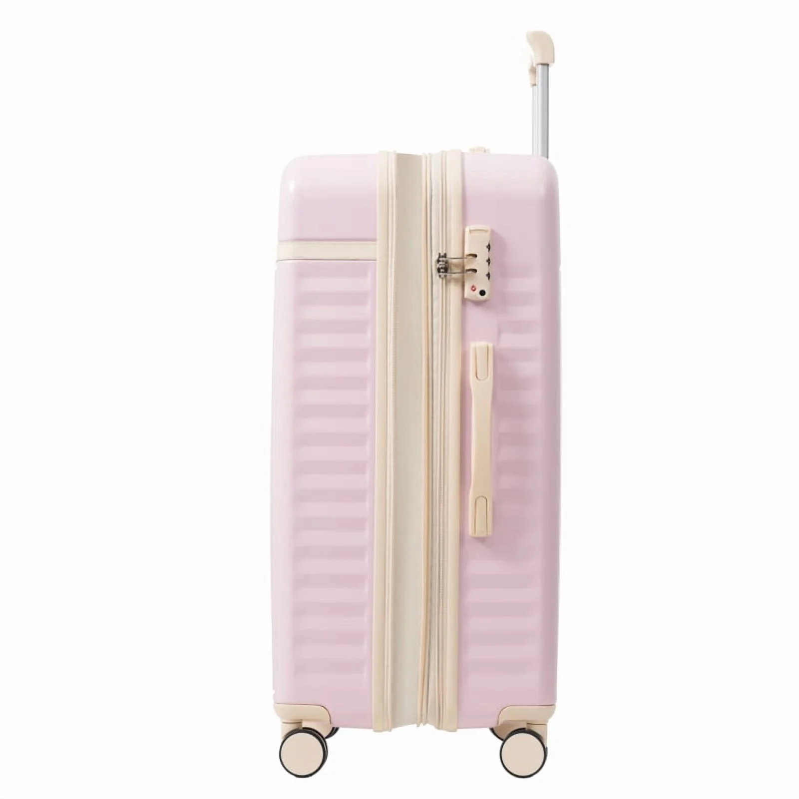 Front Opening Luggage Set 3 Piece, Hardside Carry on Suitcase with USB Port, Expandable Luggage with Handle Bag Spinner Wheels TSA Lock
