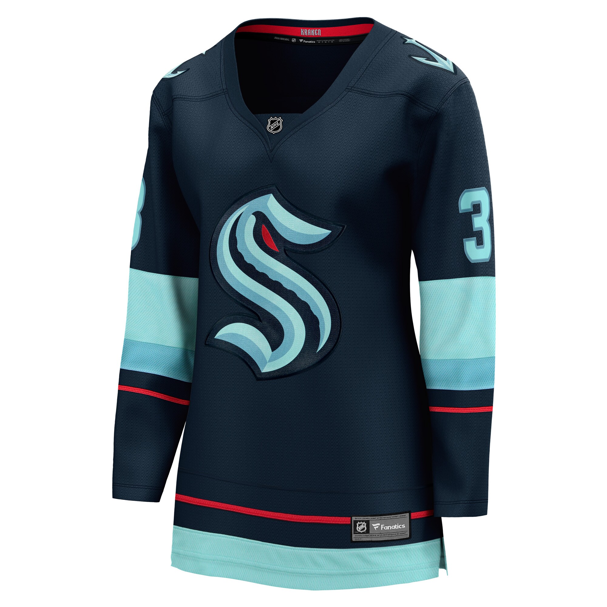 Will Borgen Seattle Kraken Fanatics Women’s Home Breakaway   Jersey – Deep Sea Blue