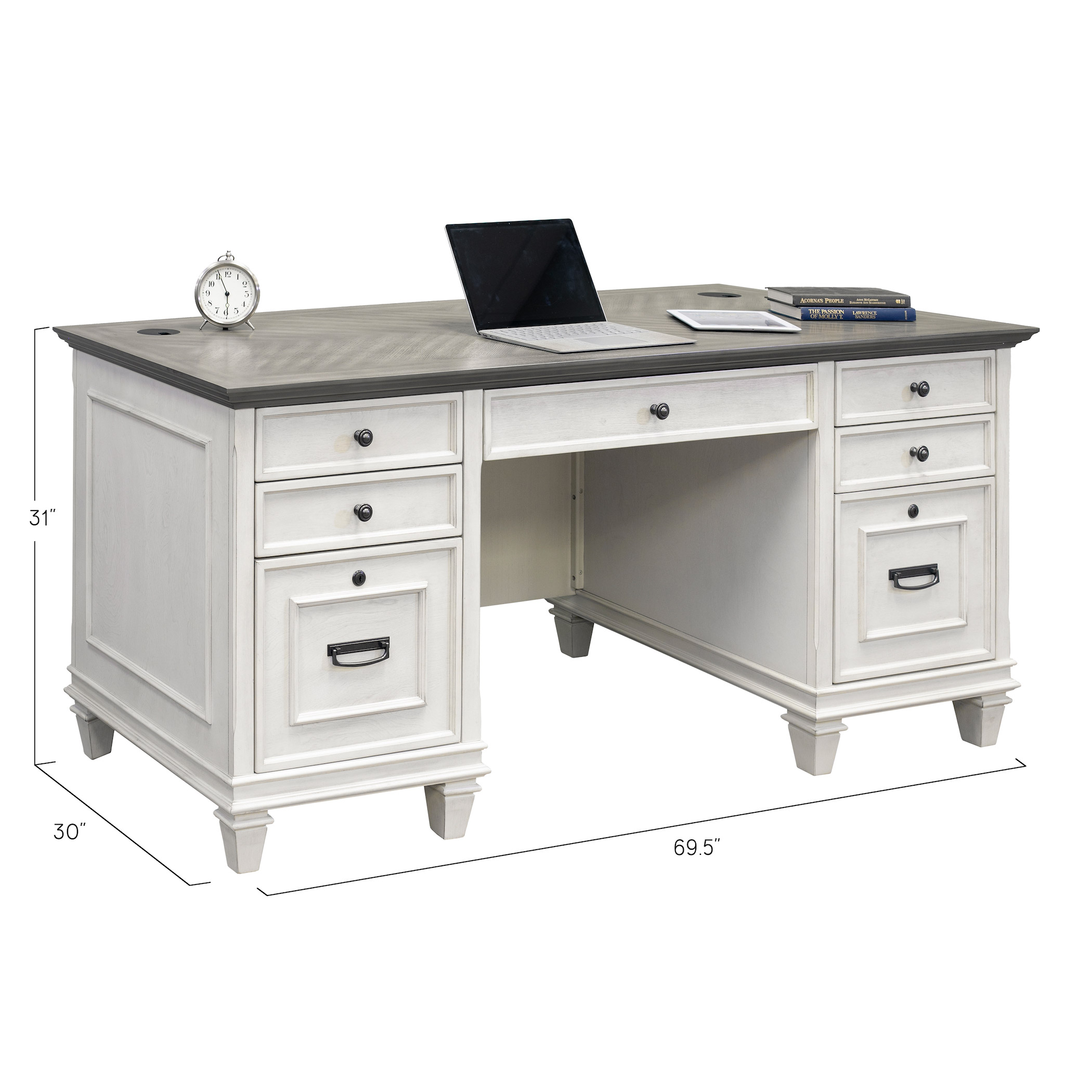 Harrington Executive Desk 3-piece Office Suite