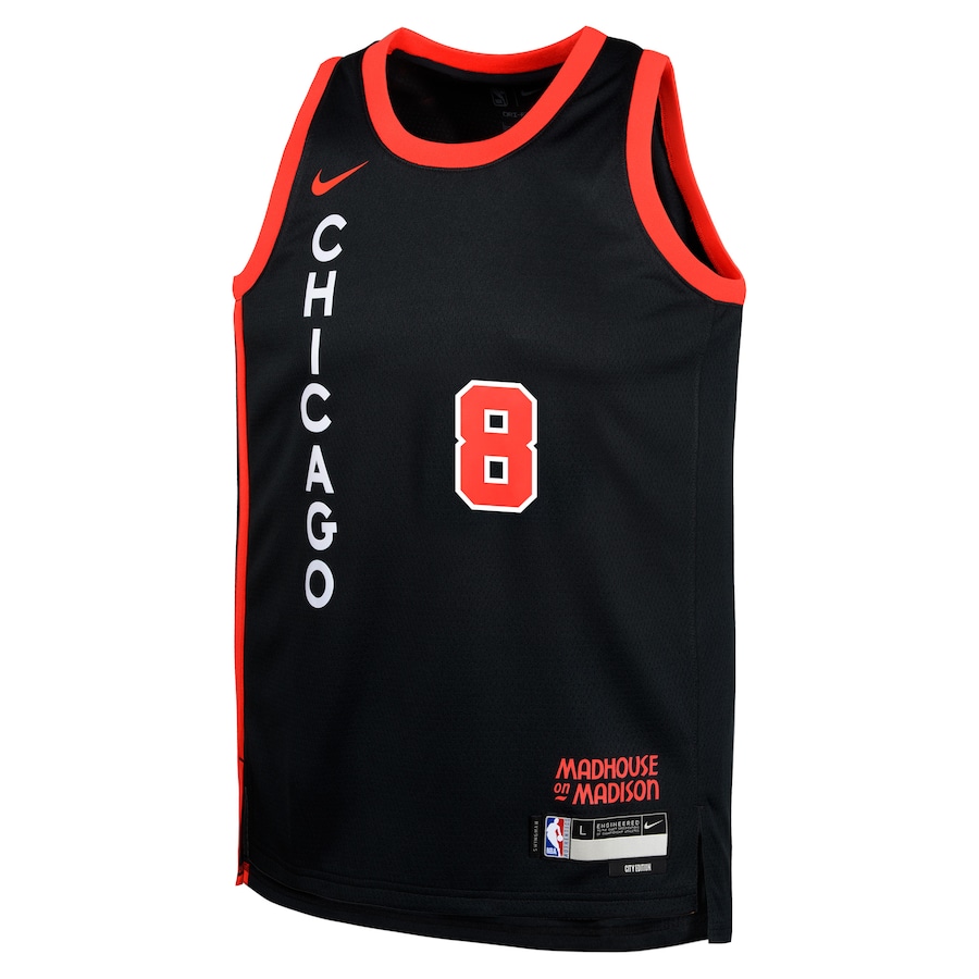 Youth Chicago Bulls Zach LaVine  Black Swingman Replica Jersey - City Edition