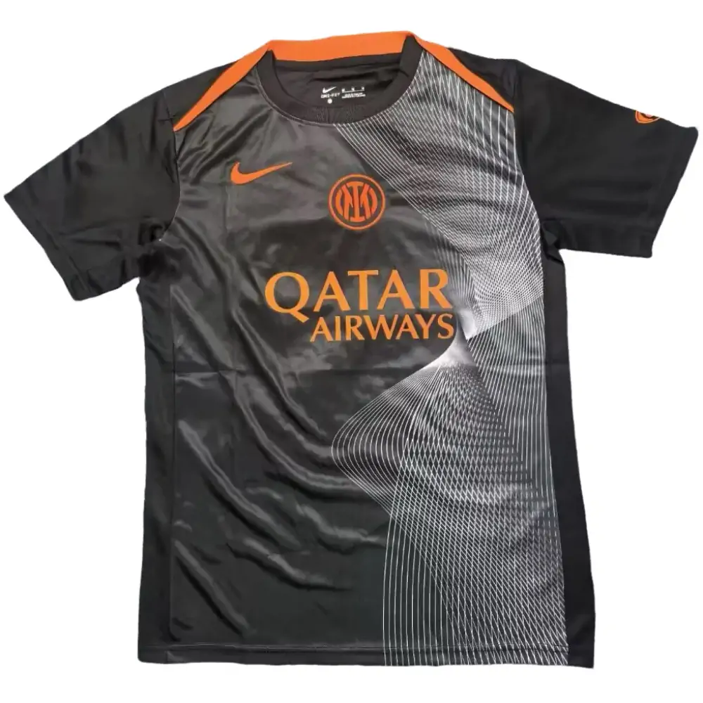 2025-26 Inter Milan's second away match pre-match kit - black jersey - Fan Edition