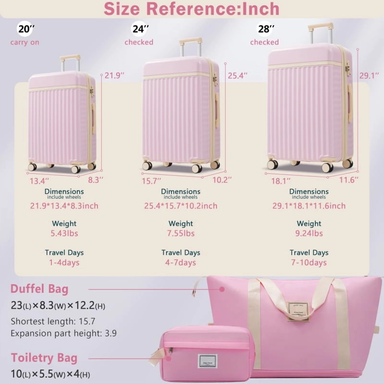 Front Opening Luggage Set 3 Piece, Hardside Carry on Suitcase with USB Port, Expandable Luggage with Handle Bag Spinner Wheels TSA Lock