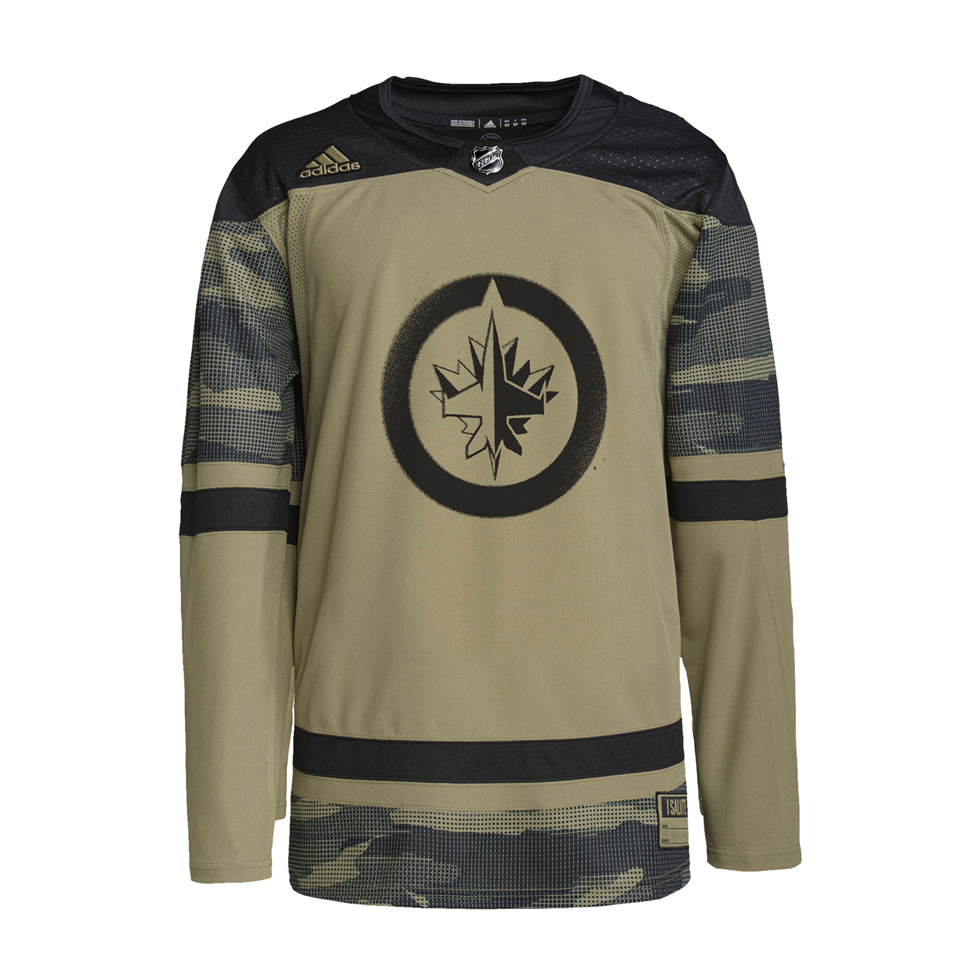 Winnipeg Jets  Logo Military Appreciation Team  Practice Jersey – Camo