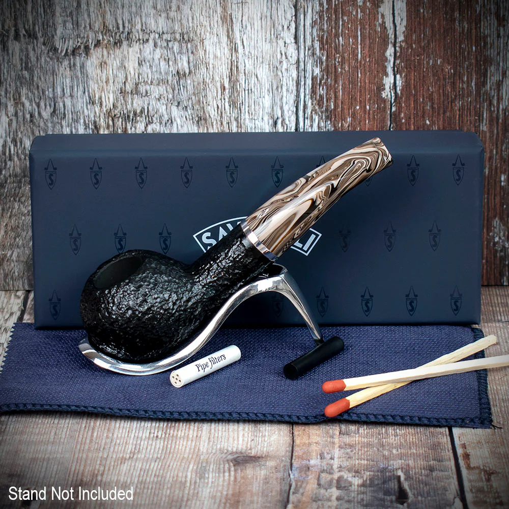 Savinelli Morellina Rustic Black 321 - 6mm Briar Pipe