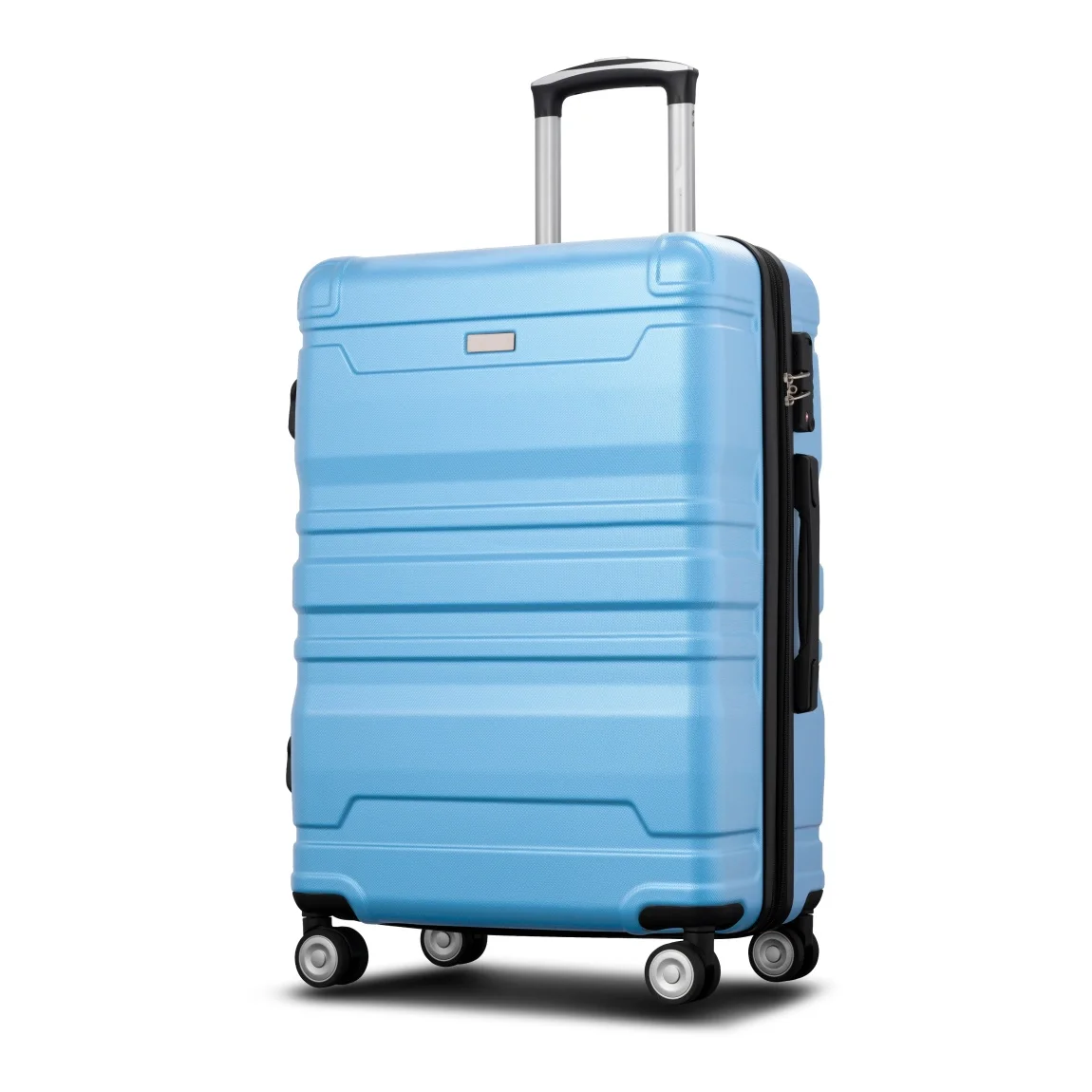 Luggage Sets New Model Expandable ABS Hardshell 3pcs Clearance Luggage Hardside Lightweight Durable Suitcase sets Spinner Wheels Suitcase with TSA Lock 20''24''28''(blue and brown)