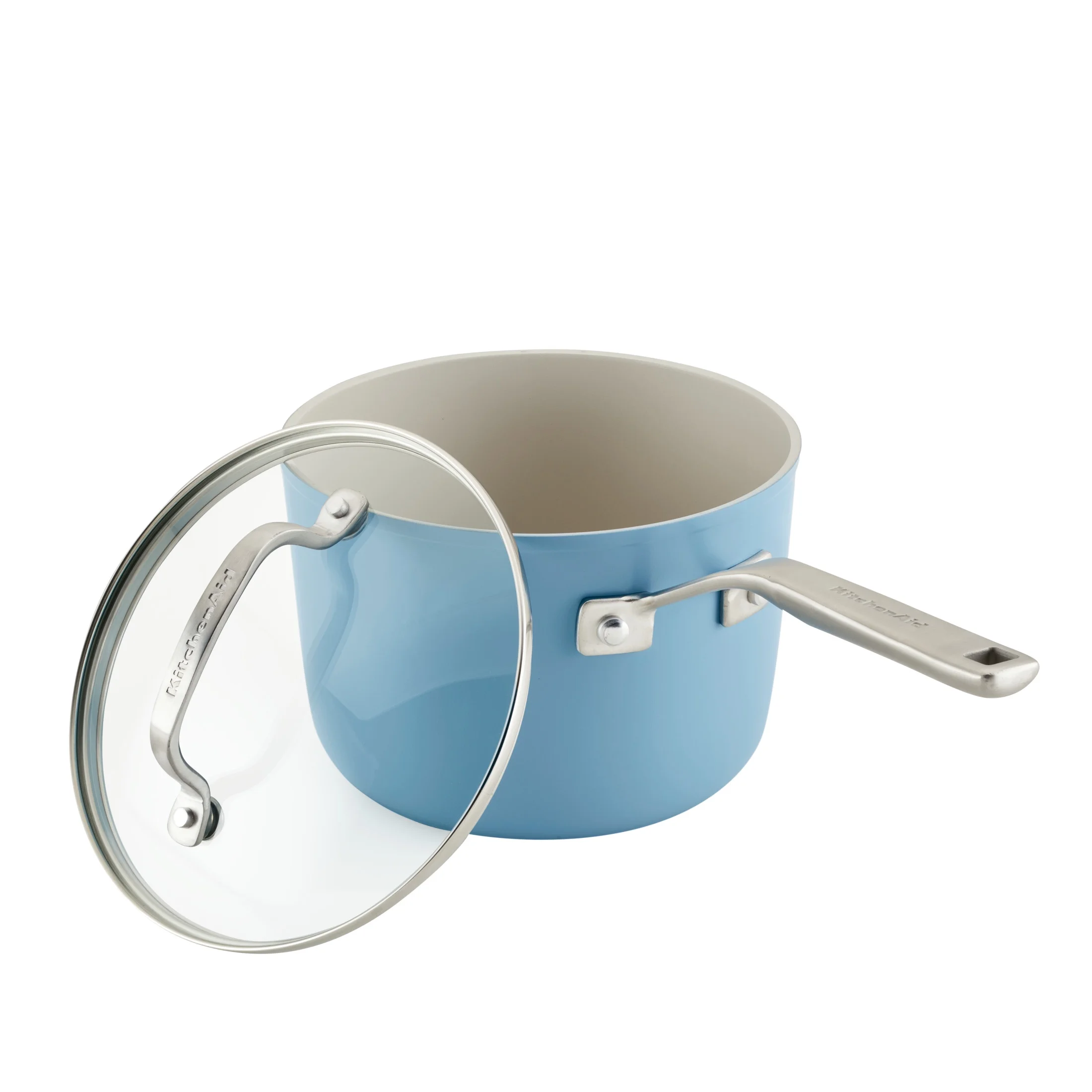 KitchenAid Hard Anodized 10 Pcs Ceramic Nonstick Cookware Pots and Pans Set, Oven Safe to 500��F, Pistachio