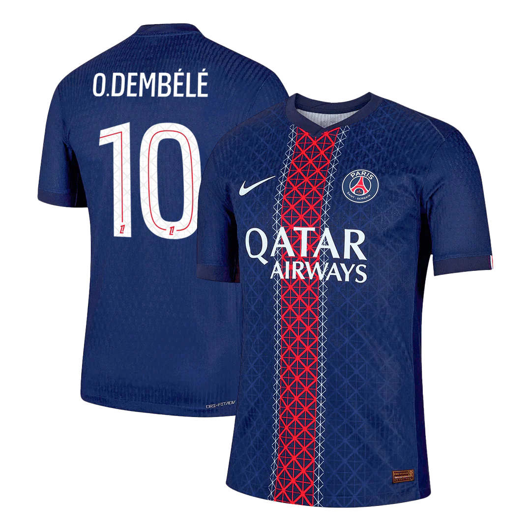 O.DEMBÉLÉ #10 PSG Home Player Version Soccer Jersey 2025/26