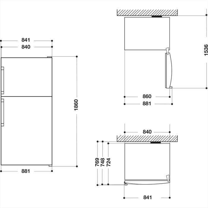 WHIRLPOOL - Frigorifero 2 porte W84TE 72 X 2 Classe E