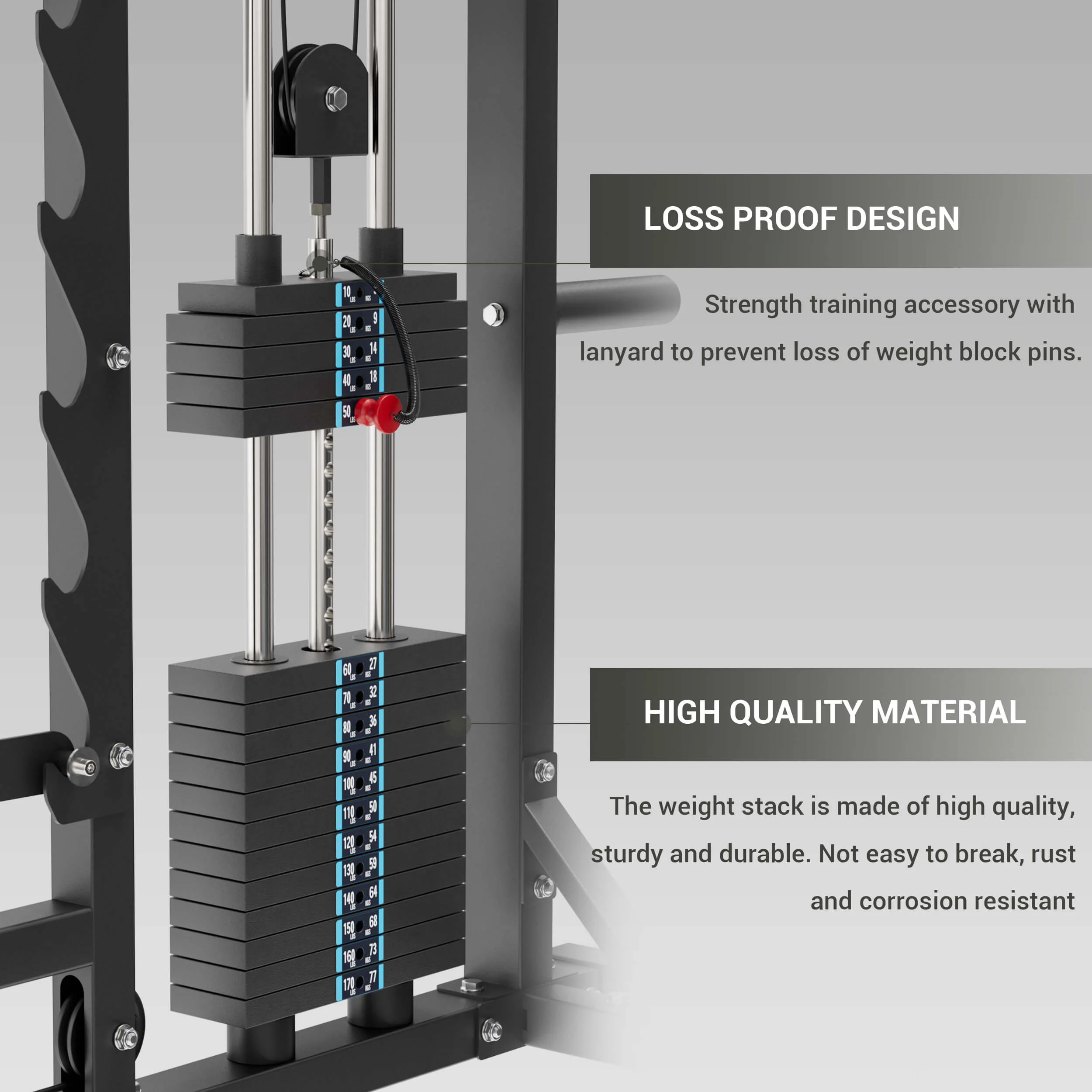 Major Fitness Aluminum Pulley & Weight Stack Bundle