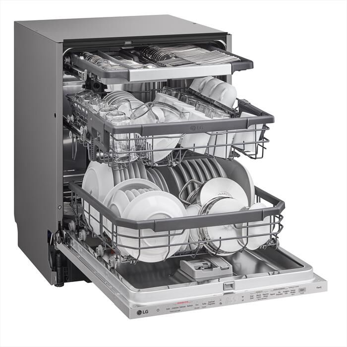 LG - Lavastoviglie QUADWASH DB365TXS Classe B 10coperti-Acciaio inossidabile