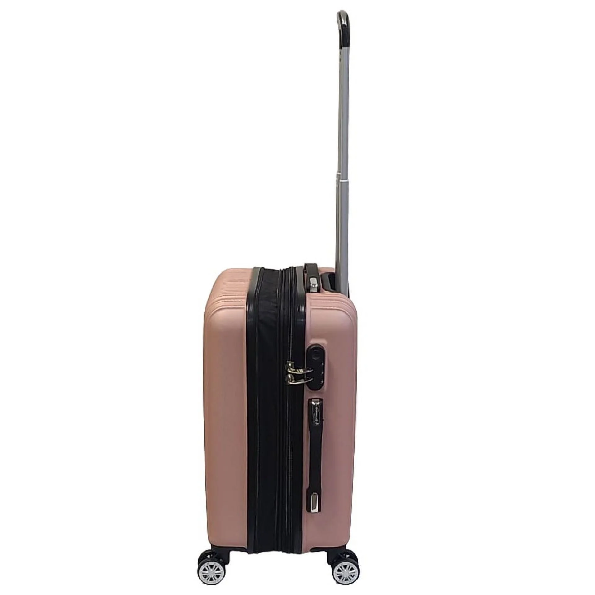 K-Cliffs 3pcs Luggage Set Lightweight Expandable Hard sided ABS Spinner Travel Suitcase  Black