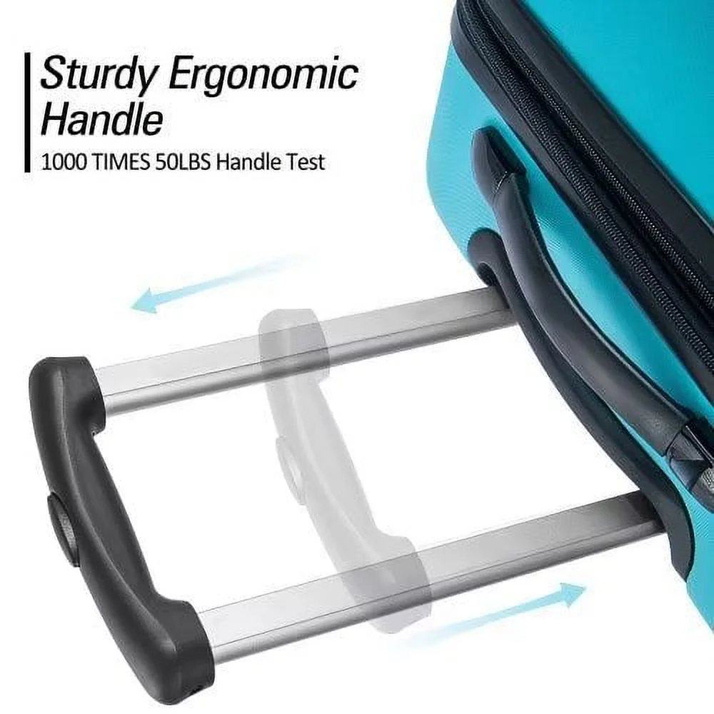 Expandable Suitcase Set of 3 with Double Spinner Wheels, Indestructible PP Material Hard Shell Luggage Sets TSA Lock, Carry on Expandable, Lightweight,20