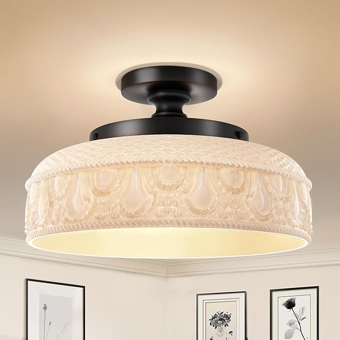 MELLOWWLITE Semi Flush Mount Ceiling Light