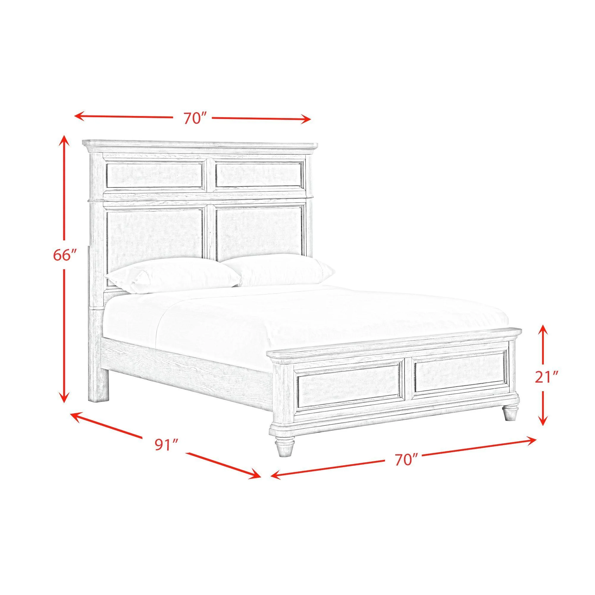 Picket House Furnishings Emiko Queen Panel 5PC Bedroom Set - Grey