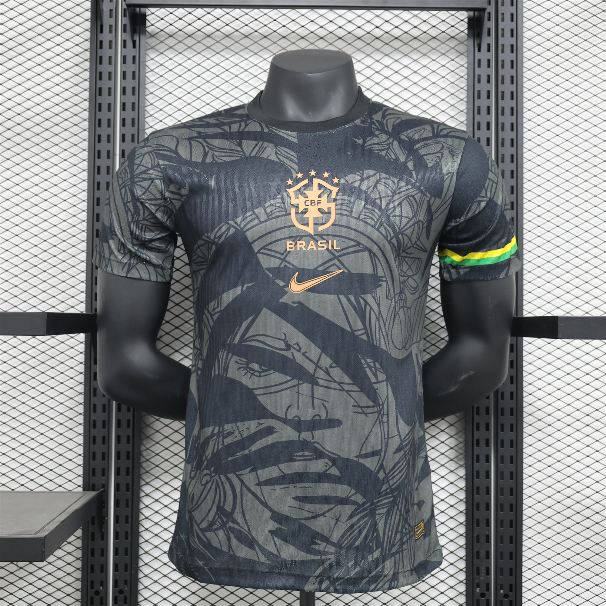 Brazil 2024 Black Face Graffiti Jersey - Player Version