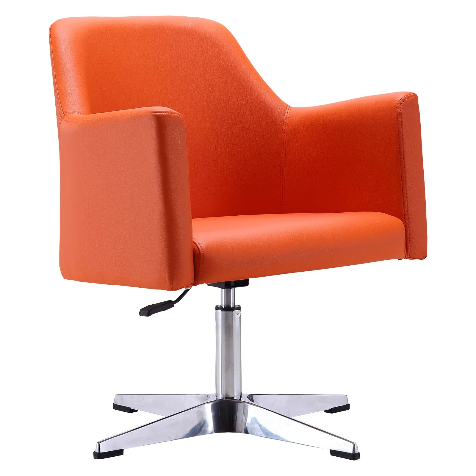 Ceets AC030-OR Pelo Adjustable Height Swivel Accent Chair, Orange