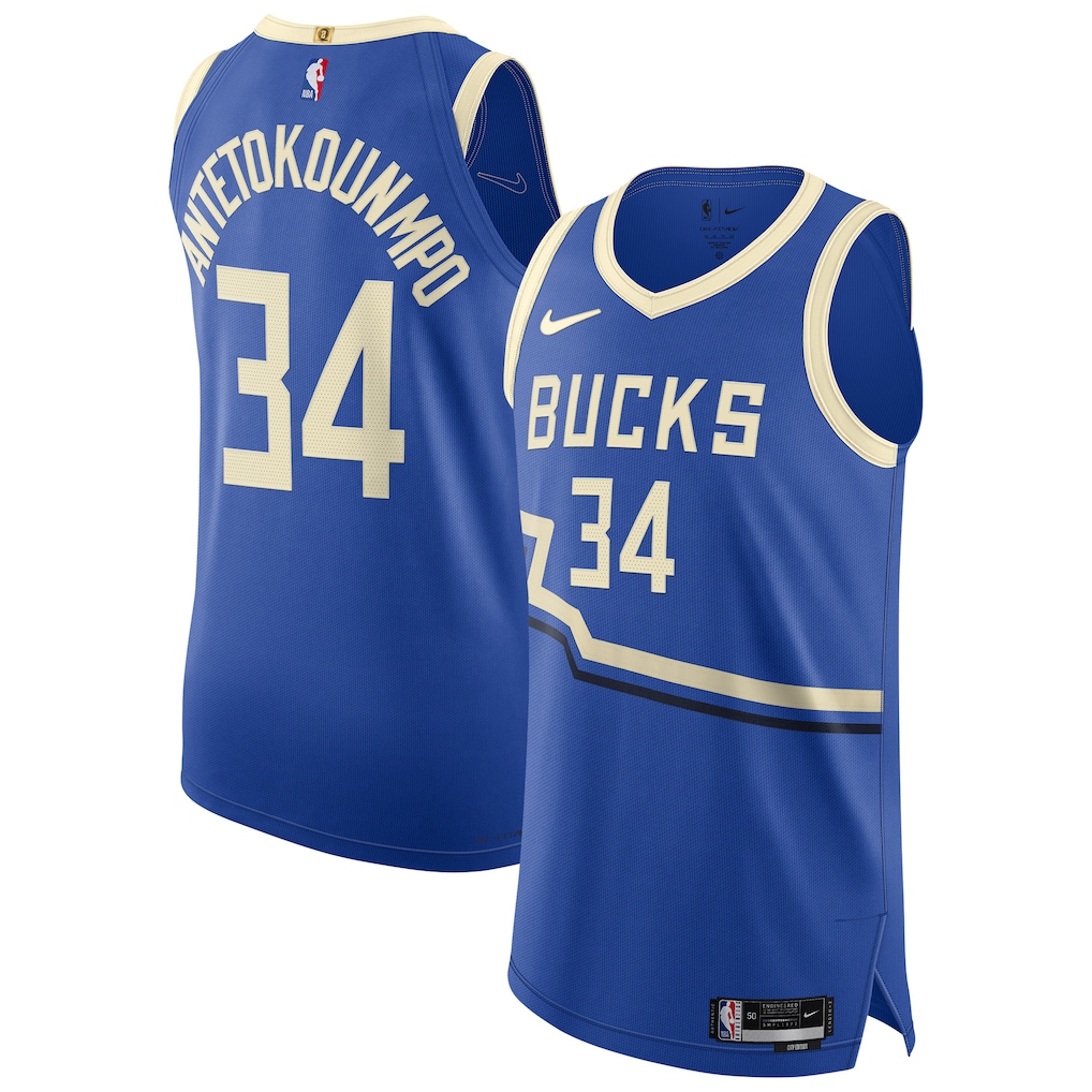 Men's Milwaukee Bucks Giannis Antetokounmpo Royal 2024/25 Player Jersey - City Edition
