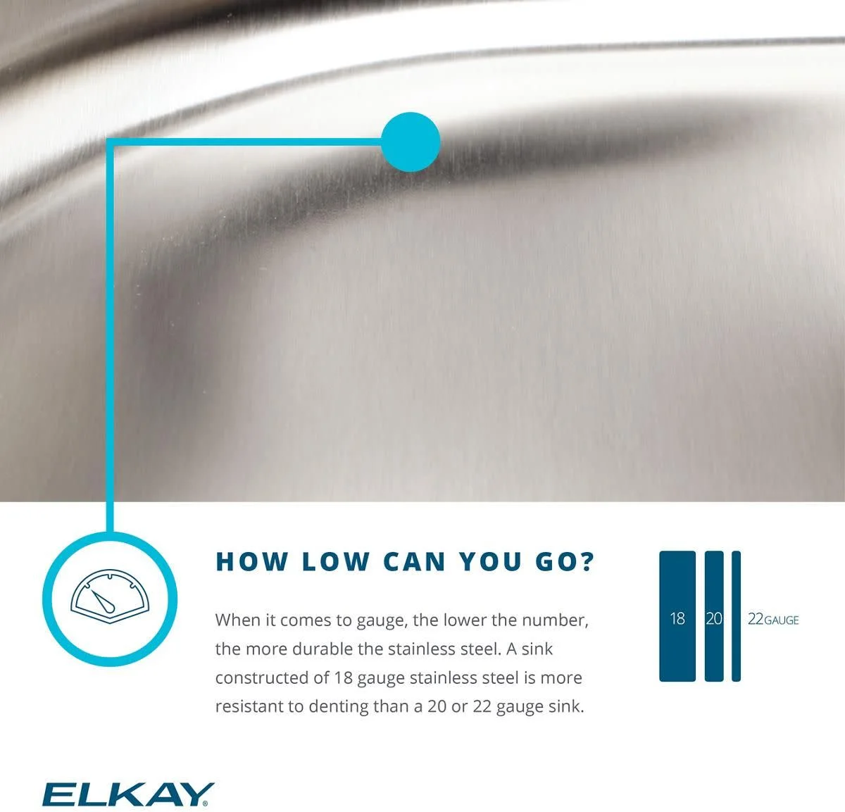 Elkay ELUH231710L Elkay Lustertone Stainless Steel 25-1/2