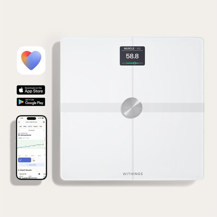 WITHINGS - Bilancia pesapersone BODY SMART-Bianco
