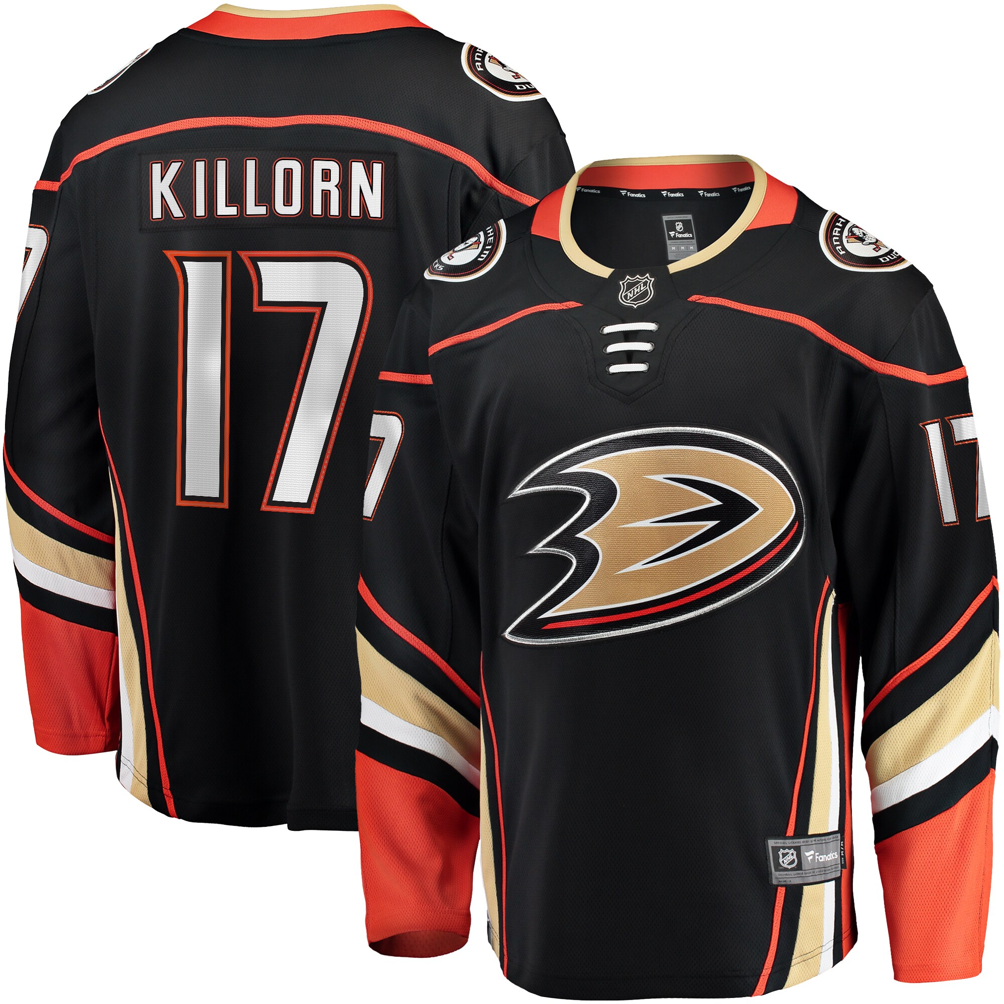 Alex Killorn Anaheim Ducks Fanatics Home Breakaway Jersey – Black