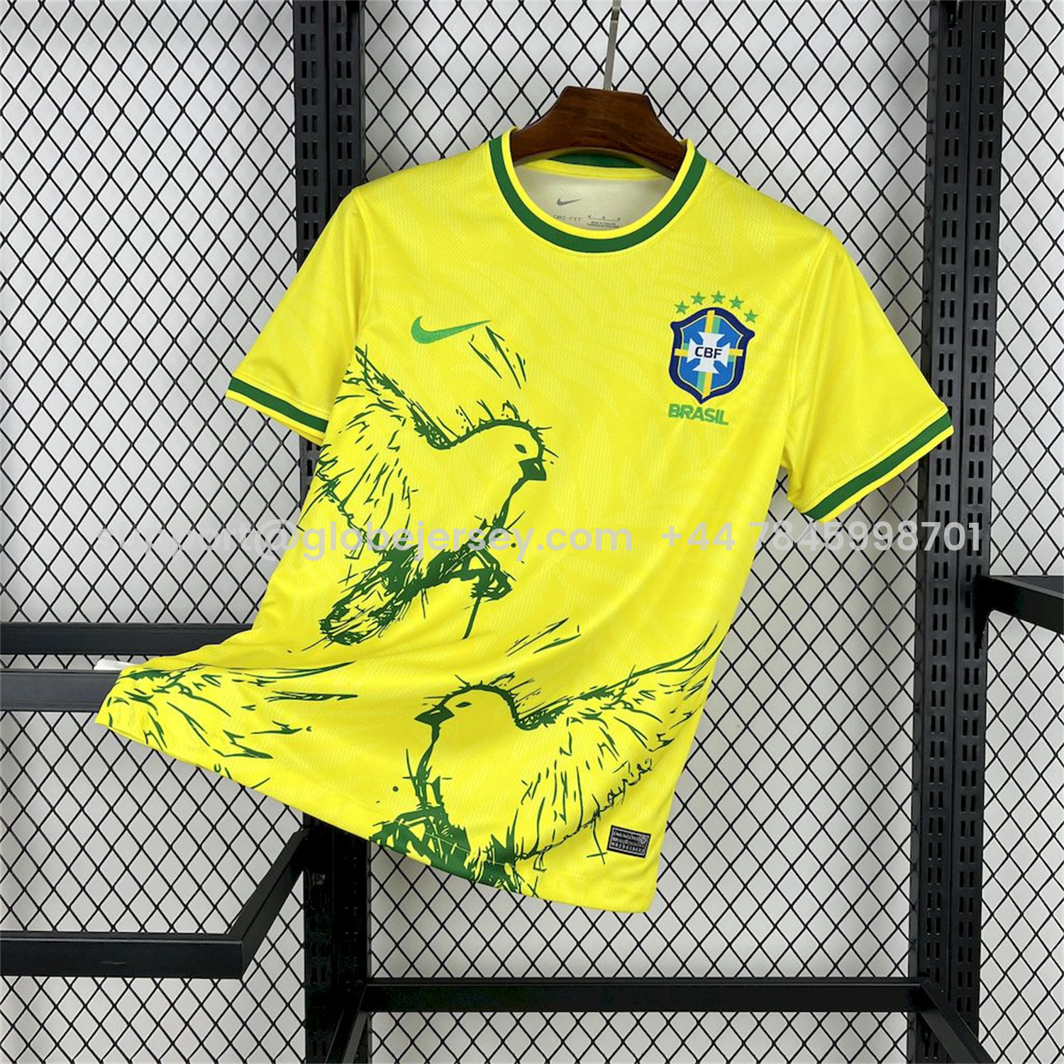 Brazil 25-26 Green Dove Yellow Jersey - Fans Version