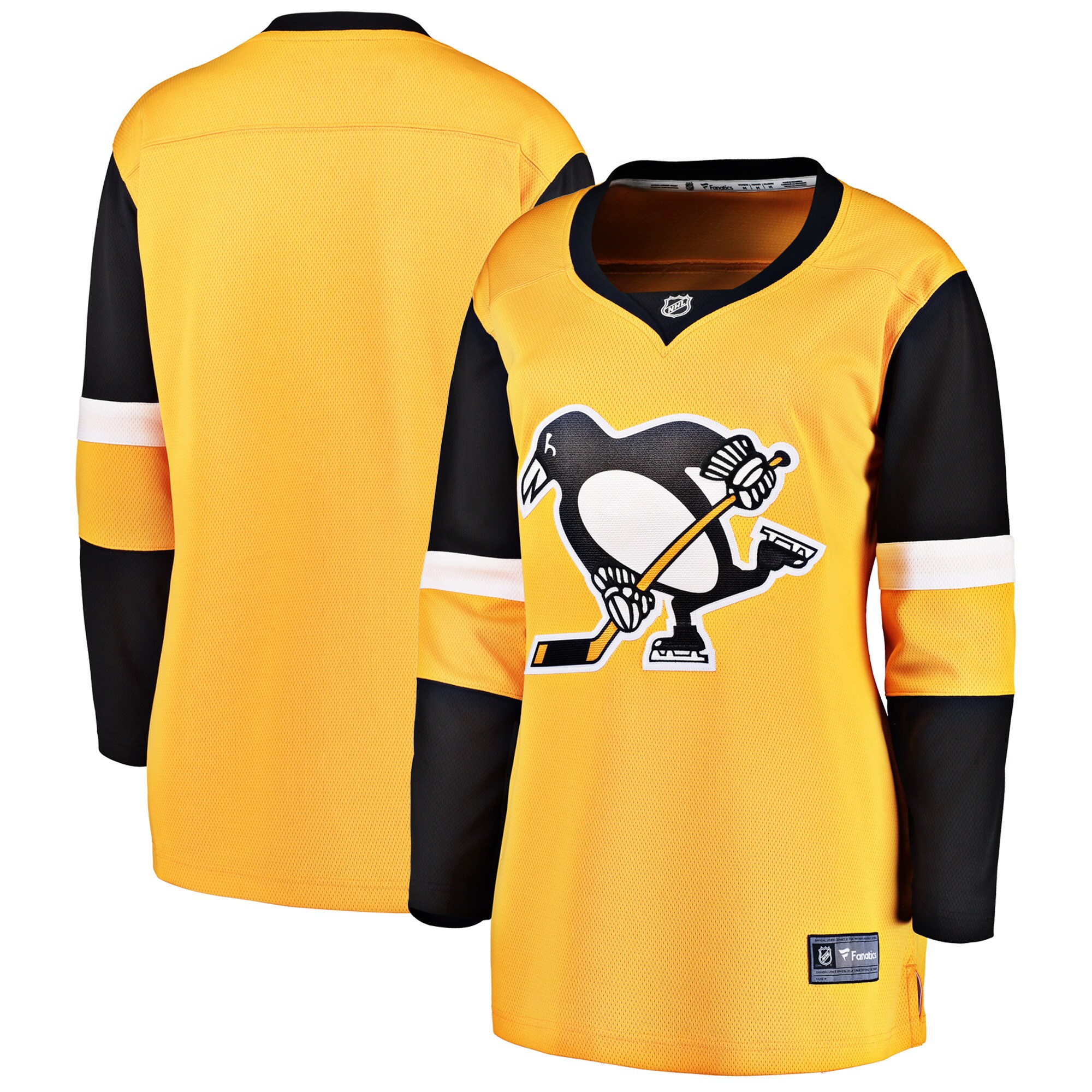 Pittsburgh Penguins Fanatics Women’s Alternate Breakaway Jersey – Gold