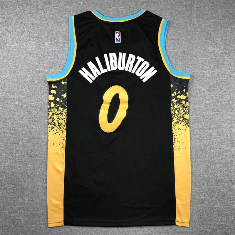 Men's Jersey 2024 Season Pacers #0 Black City Edition HALIBURTON