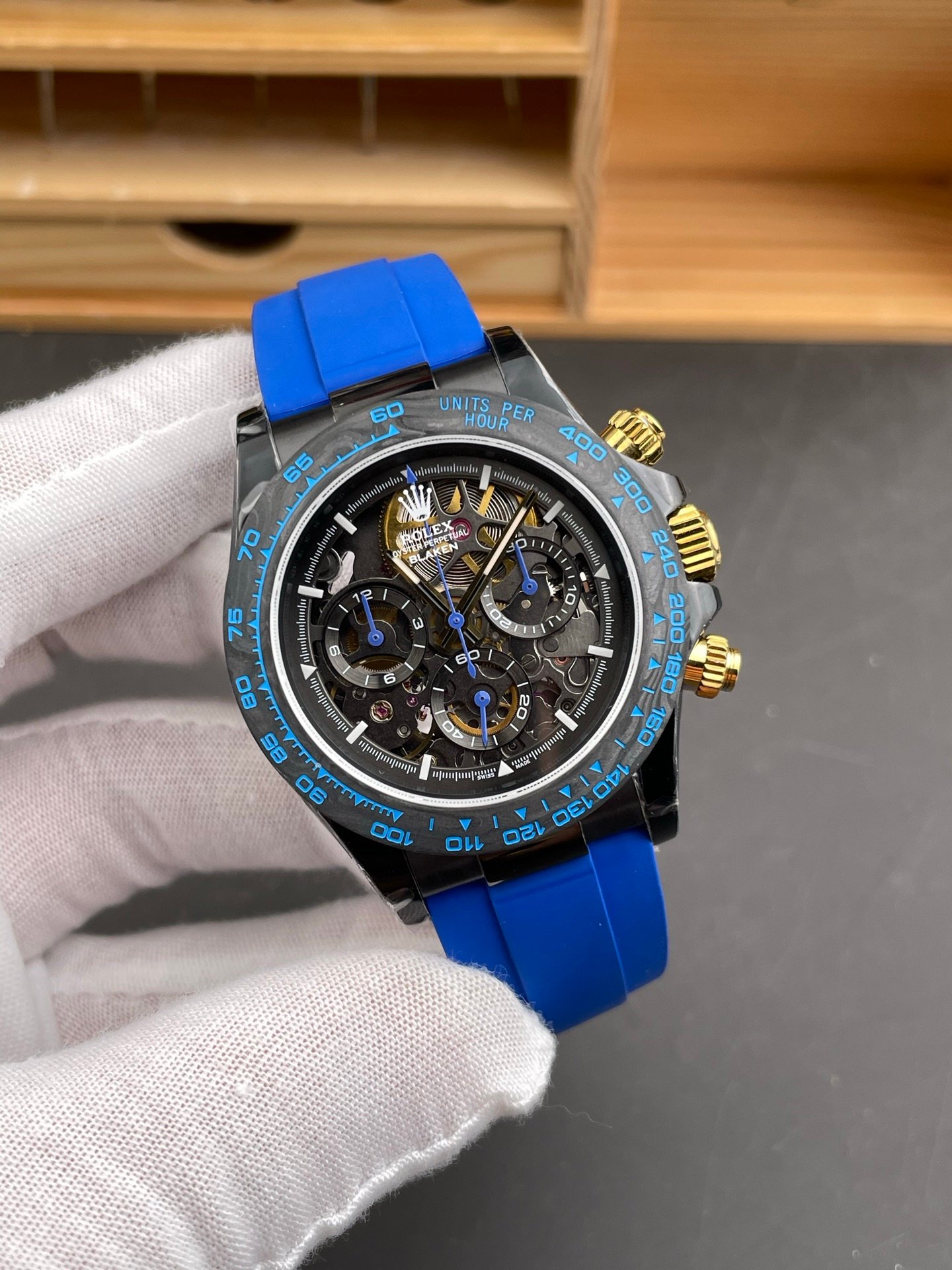 Rolex Daytona Skeleton Blue Steel