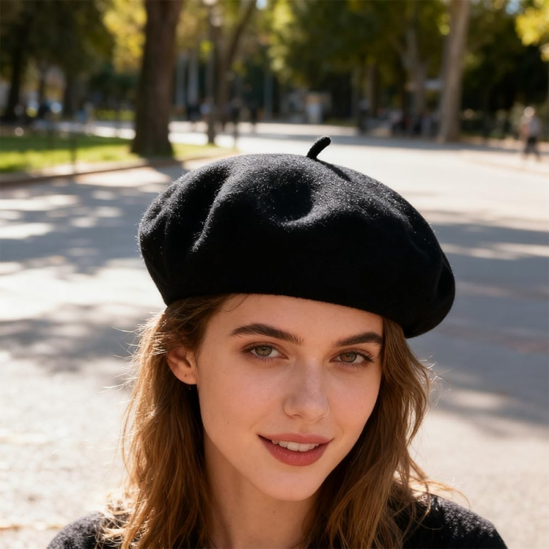 Classic French Beret Hat 10.6 Inch Width Winter