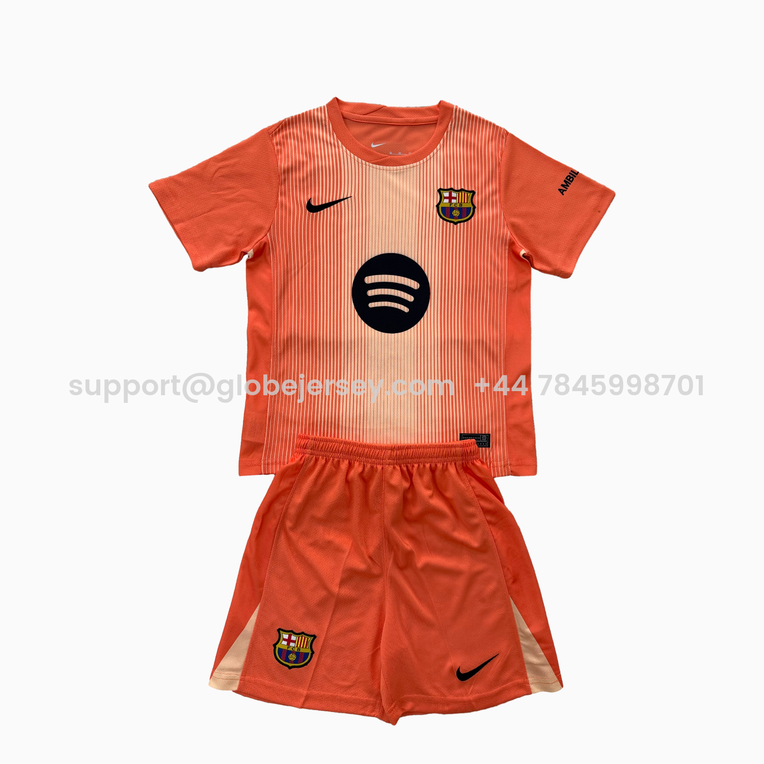 Barcelona 25-26 Orange Goalkeeper Men's Adult Jersey Set - Fans Version