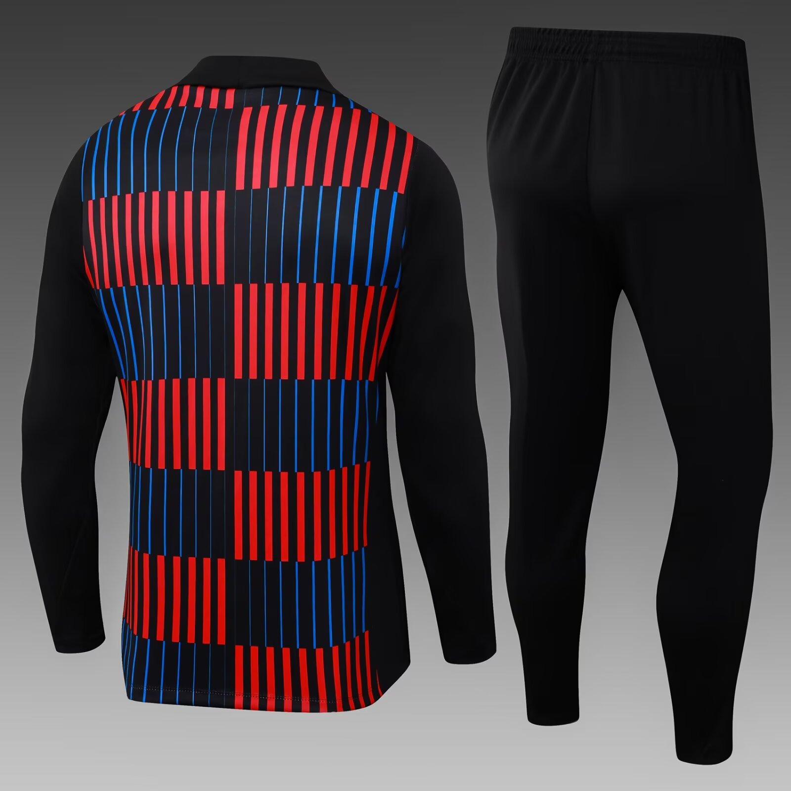 2024/2025 Barcelona Half-Pull Training Suit Stripe Red-Blue Football Shirt 1:1 Thai Quality