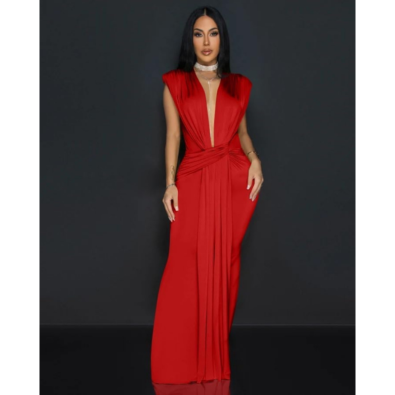 Women's Elegant Sleeveless Deep V Neck