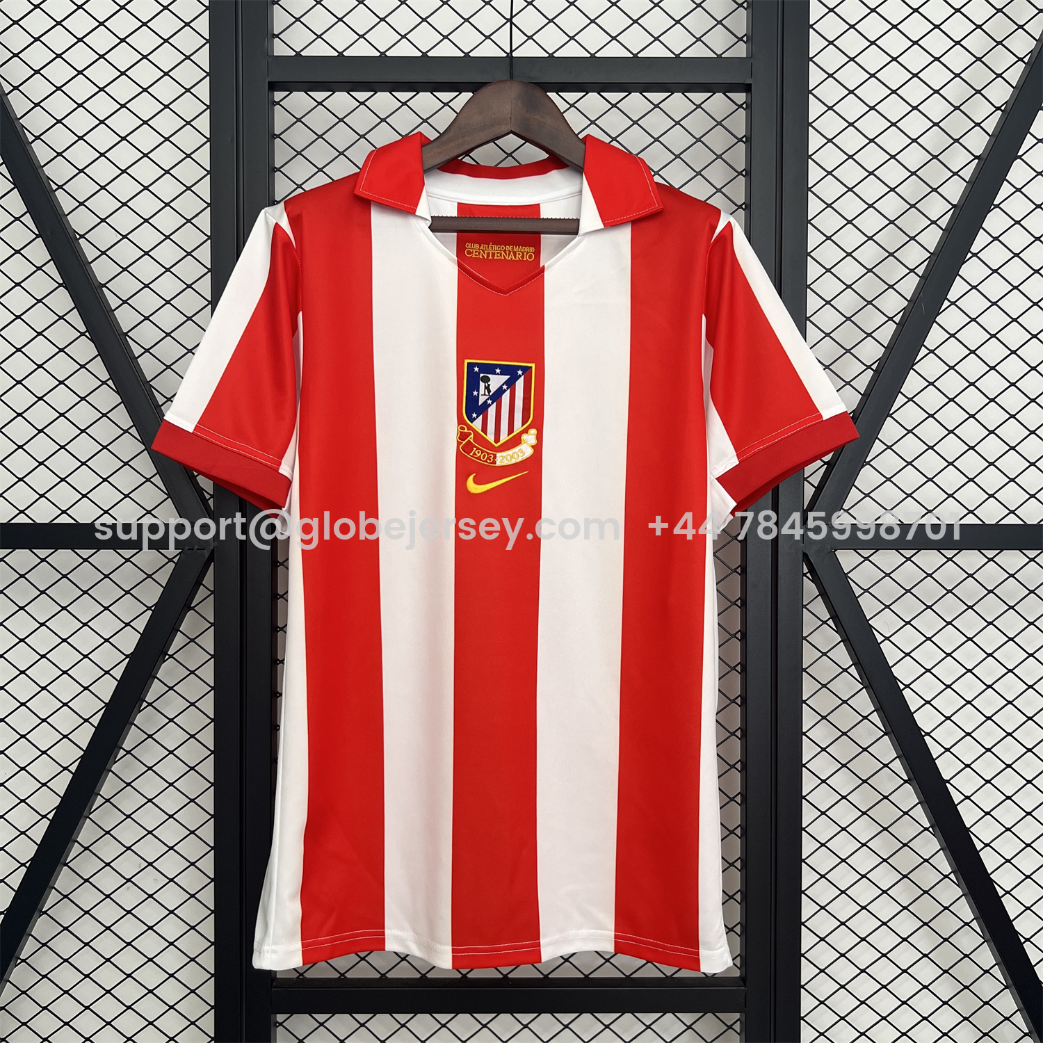Retro Atletico Madrid 2003-04 Home Centenary Special Jersey