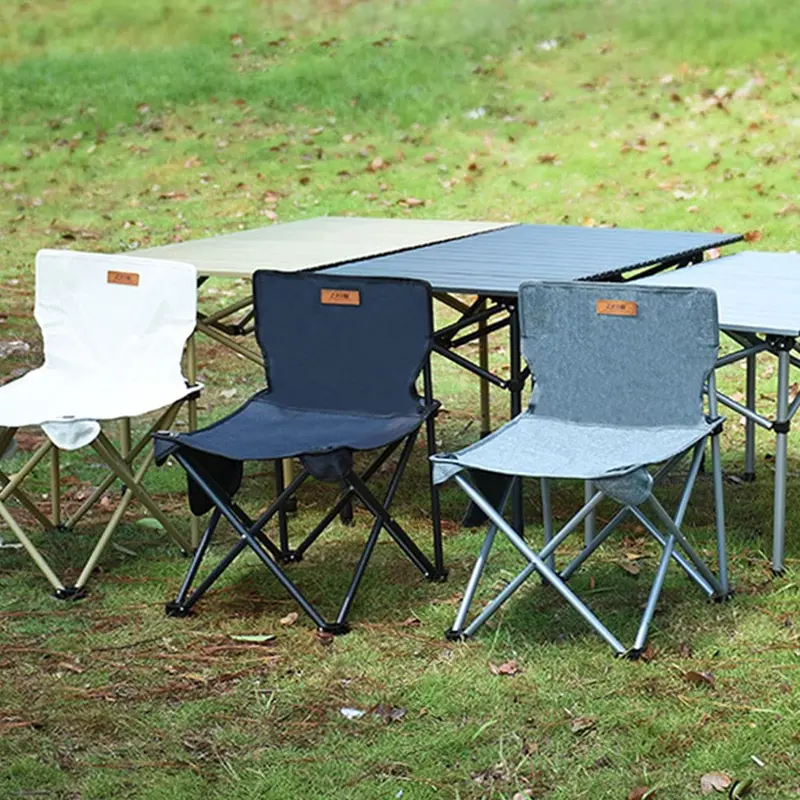 Aluminum Camping Folding Table & Chairs Set. White. Portable 5-Piece for 4 People. Ideal for Outdoor. Picnic. Backyard Use