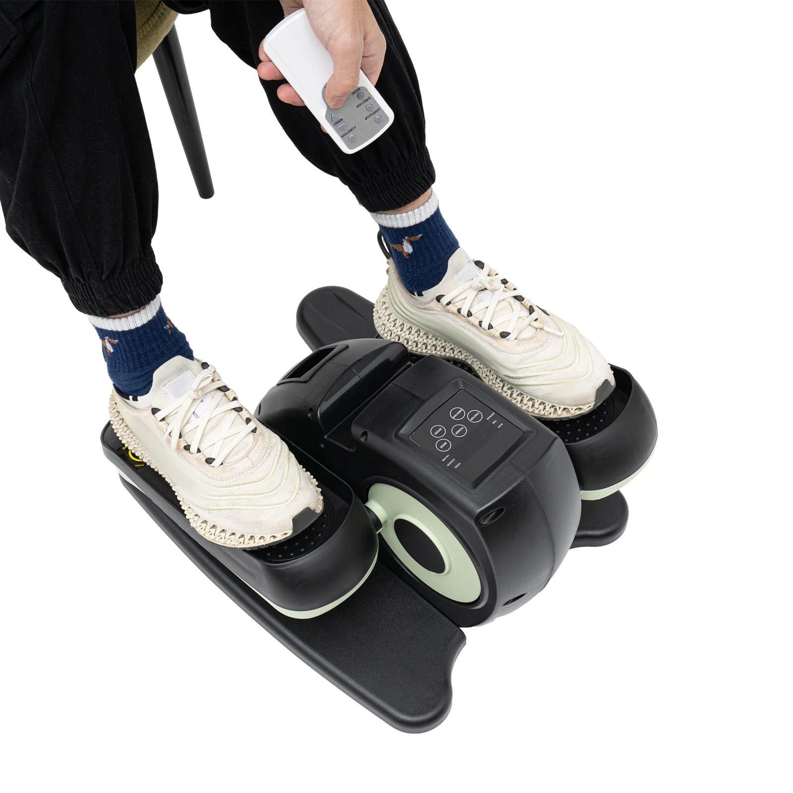 Toolven Step Fitness Machine with 5 Adjustable Speeds, LCD Display, Shock-Absorbing Foot Pedals, Anti-Slip Massage Surface, Compact Design for Desk Use, Ideal for Weight Loss and Leg Exercises