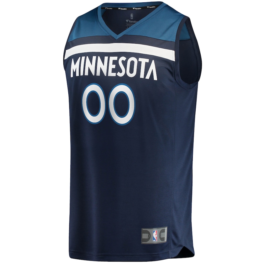 Youth Minnesota Timberwolves Fanatics Navy Fast Break Custom Replica Jersey - Icon Edition