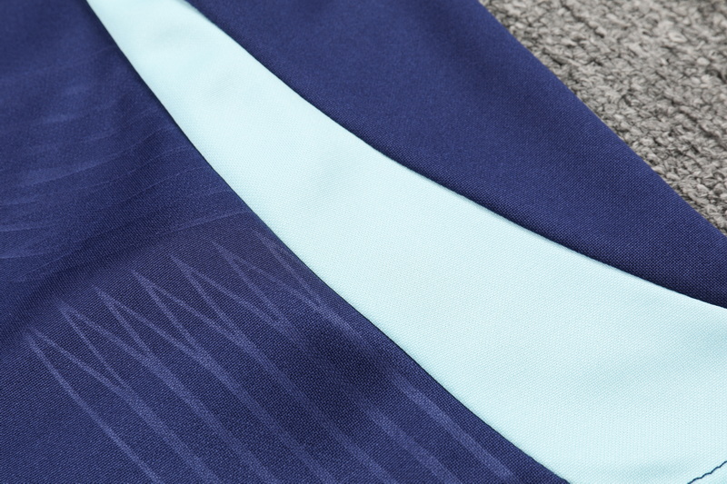 2024/2025 Arsenal Half-Pull Training Suit Royal Blue Football Shirt 1:1 Thai Quality