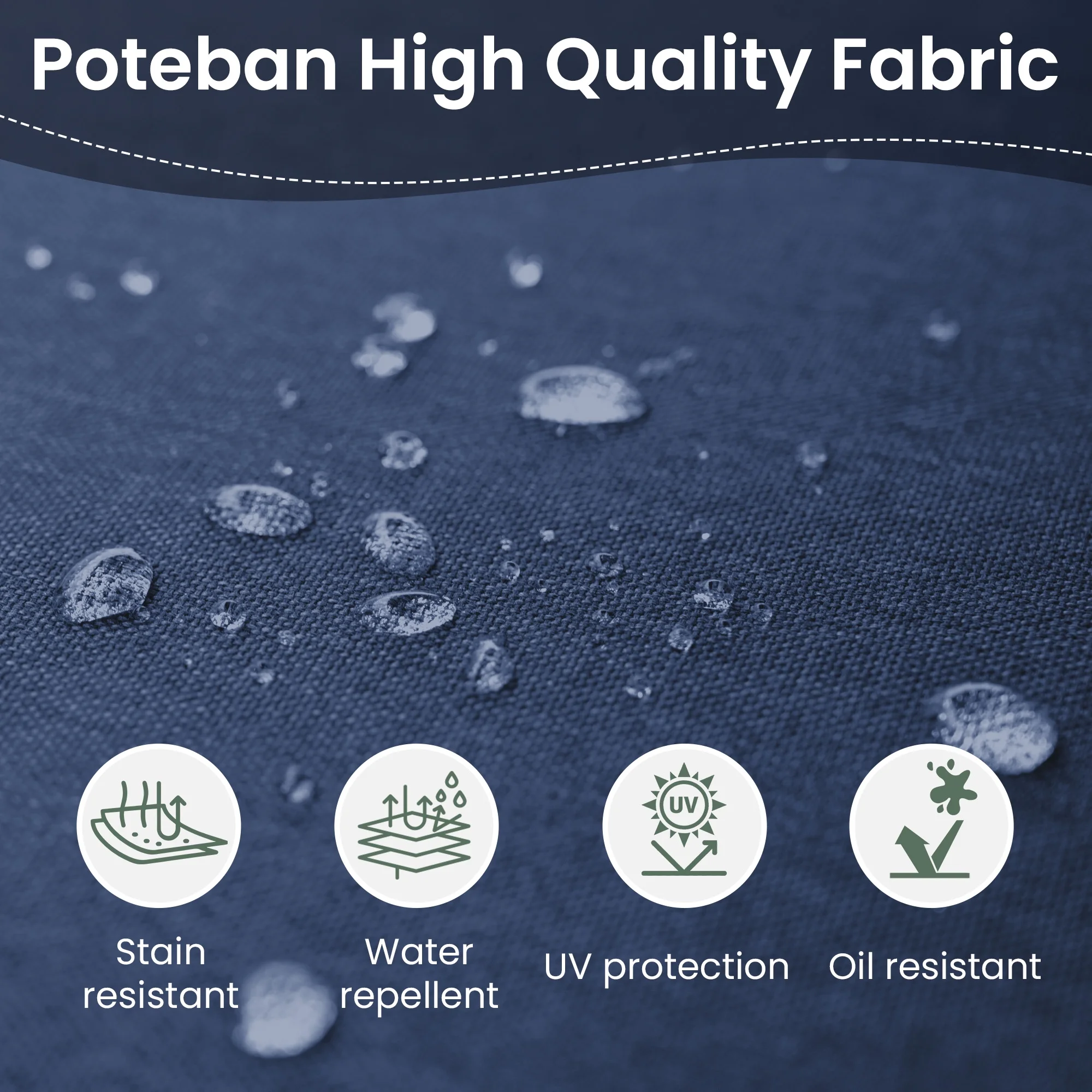 Poteban 7 Pieces Outdoor Sectional Sofa Set , PE Wicker Rattan Slanted Back Outdoor Conversation with Cushions and Glass Coffee Table for Backyard Garden, Dark Gray