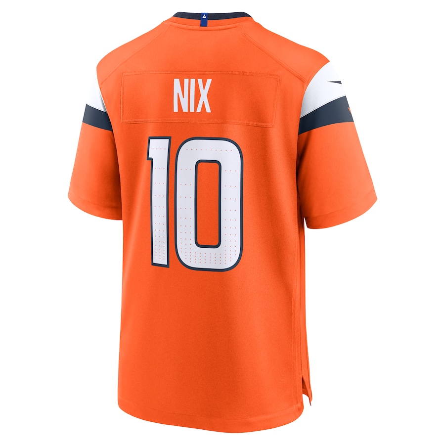 复制Denver Broncos Bo Nix Orange Jersey