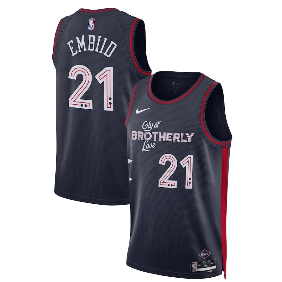 Joel Embiid Philadelphia 76ers 2024 City Edition Swingman Jersey - Black