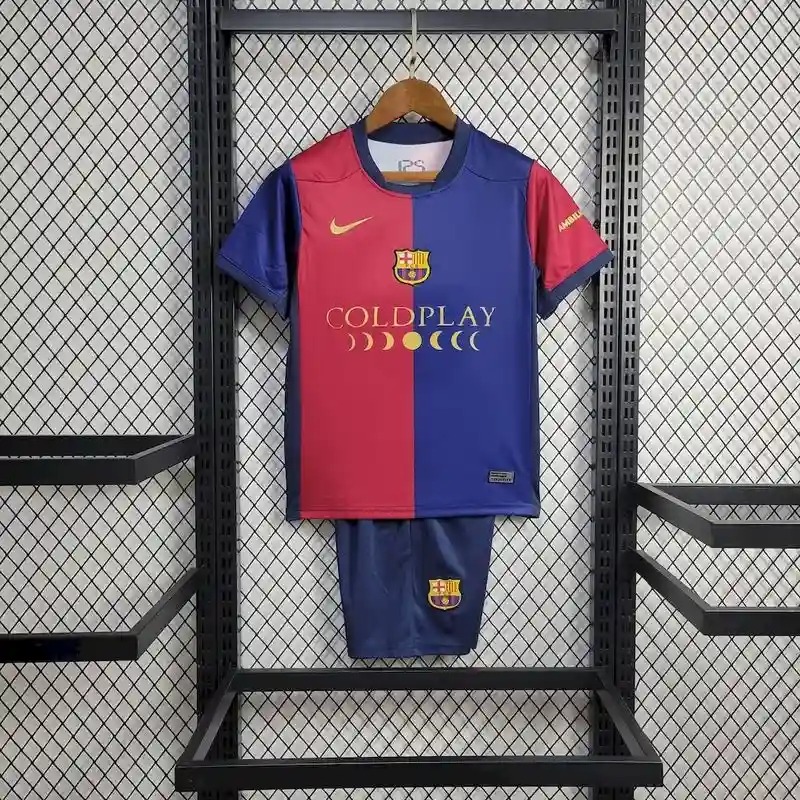 2024/2025 Kids Size Barcelona Coldplay Football Shirt 1:1 Thai Quality