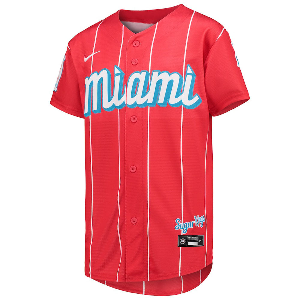 Youth Miami Marlins Jazz Chisholm Jr. City Connect Replica Jersey - Red