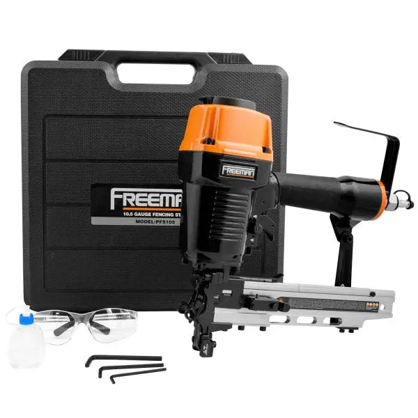 10.5-Gauge Pneumatic Fencing Stapler – 1/2-Inch Medium Crown for Construction Use