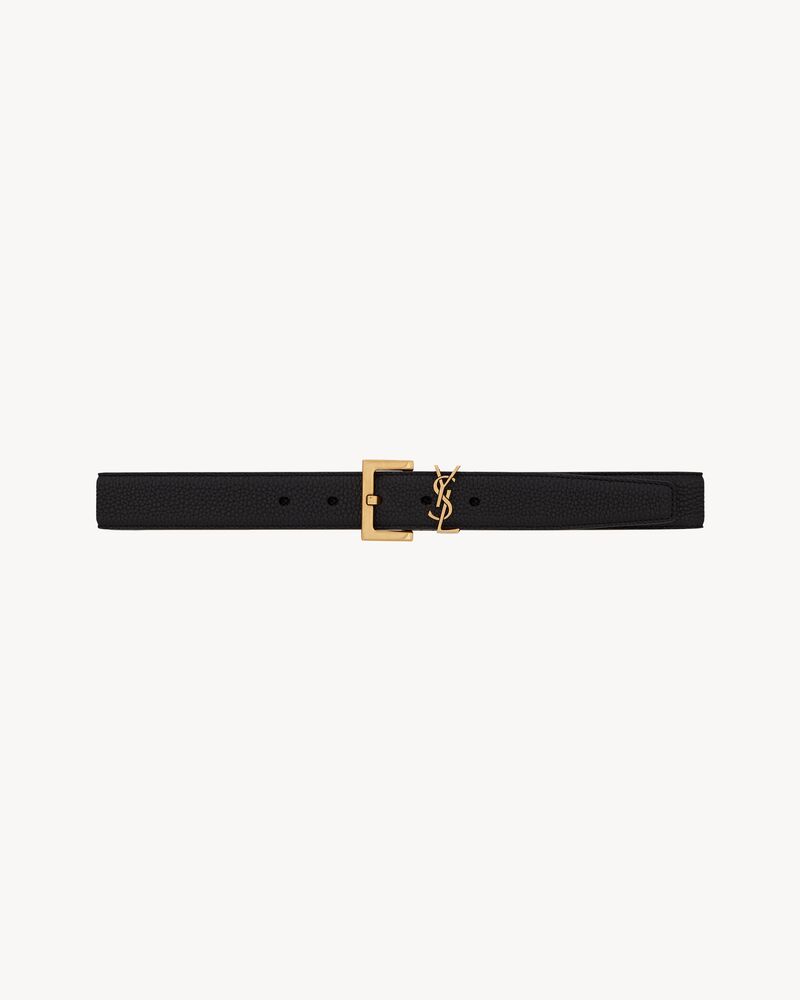 cassandre belt with square buckle in grained leather